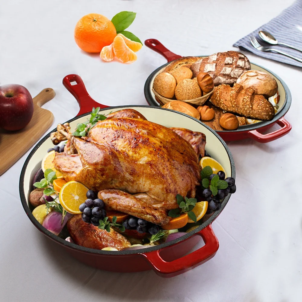 Manufacturer Cookware Pre Seasond Eco Friendly Vintage Dutch Oven Cast Iron Pots and Pans Set