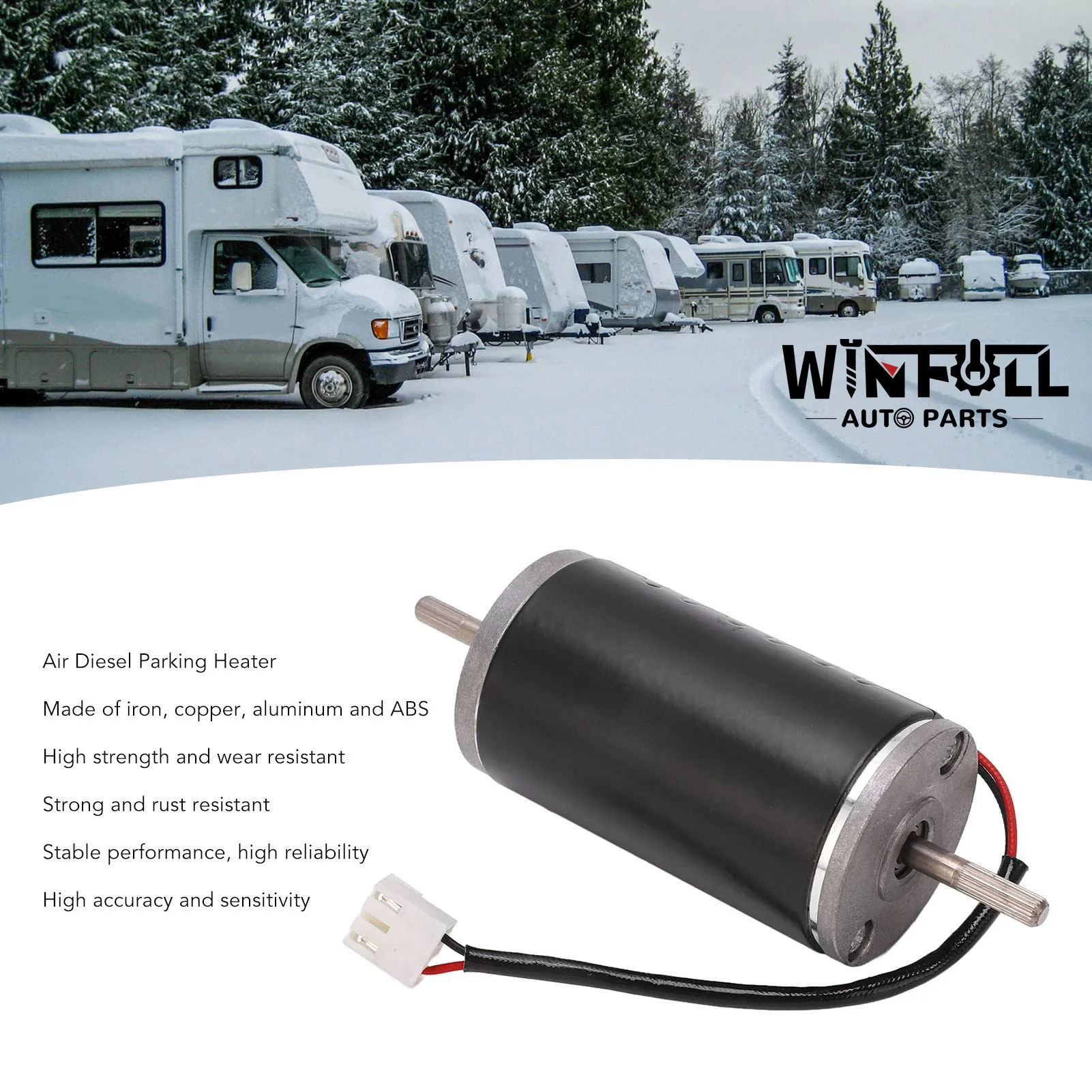 12V 24V 2kW 5kW Diesel Air Parking Heater Rust Proof Blower Fan Motor Parts for Eberpacher Airtronic Webasto Diesel Heater