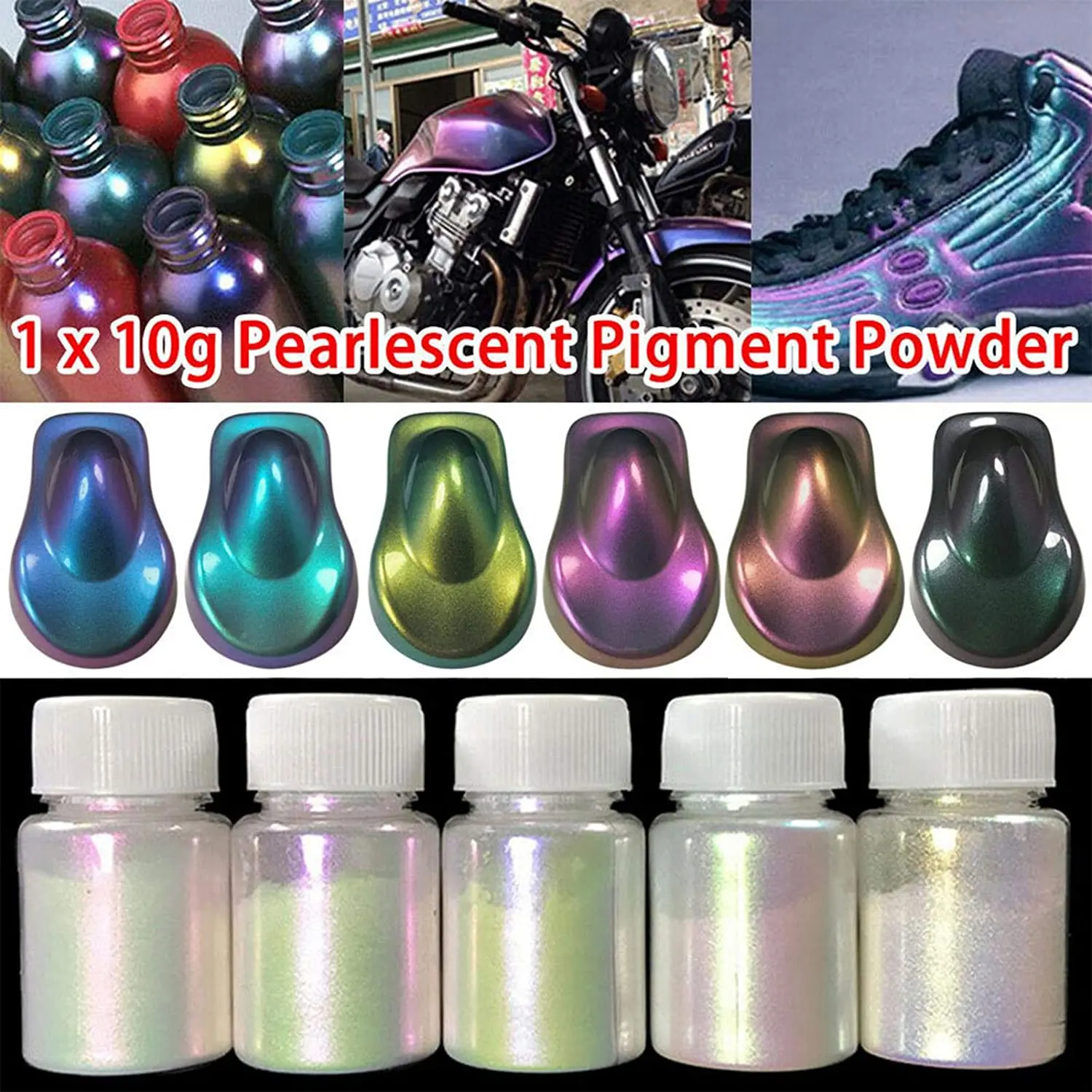Nail Art Makeup Chameleon Pigment Angle Change Pearlescent Powder Epoxy Slime Car DIY Spray Paint Color Change