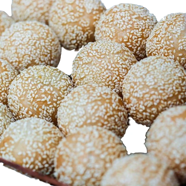 Chinese traditional food  frozen dried sesame ball with bean paste
