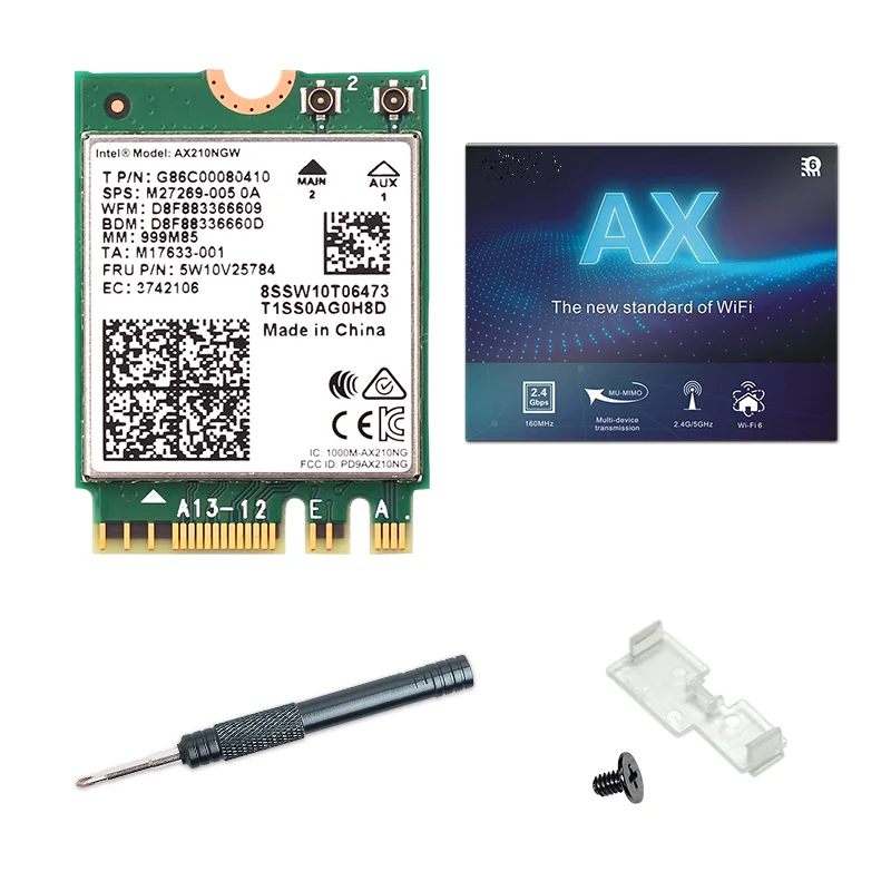 Wireless Dual Band 3000Mbps Wi-Fi 6 AX200 M.2 NGFF 802.11AX WiFi For BT 5.2 Card WiFi 6E Intel AX210NGW  Adapter 2.4G/5Ghz
