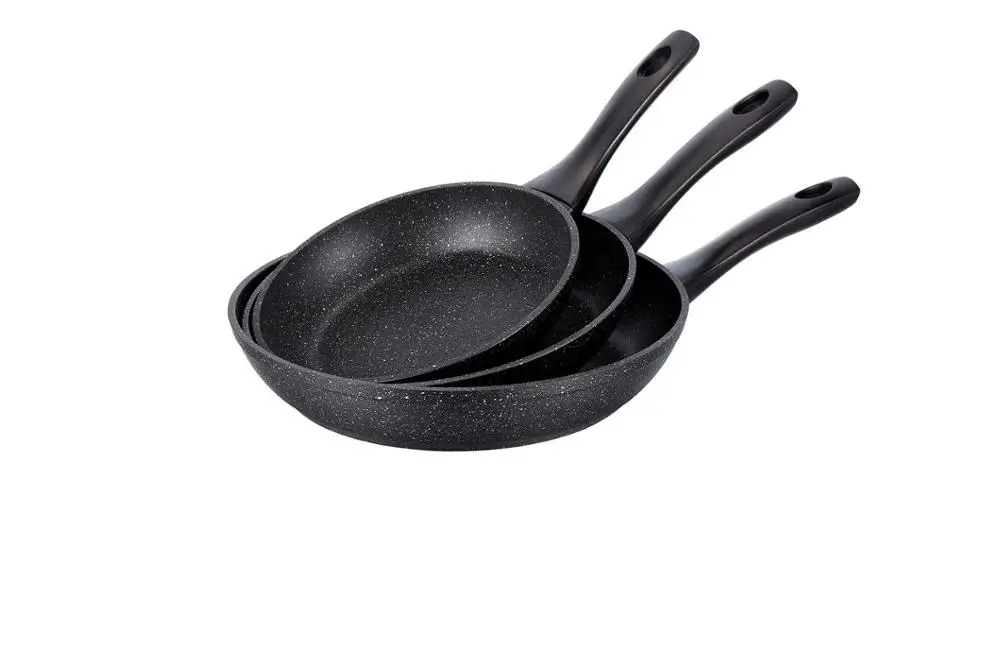 Non-stick Induction Bottom Coating Casserole Die Pot Casting Aluminium Cookware Sets Color Box or Color Sleeve Hole Induction