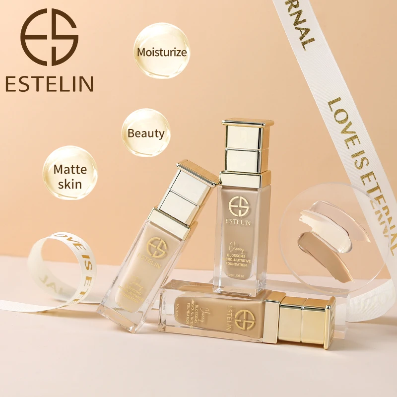 ESTELIN Skin Care Cherry Blossoms Micro-Nutritive Foundation 30g Long-Wearing Full Coverage Natural Matte Finish Foundation