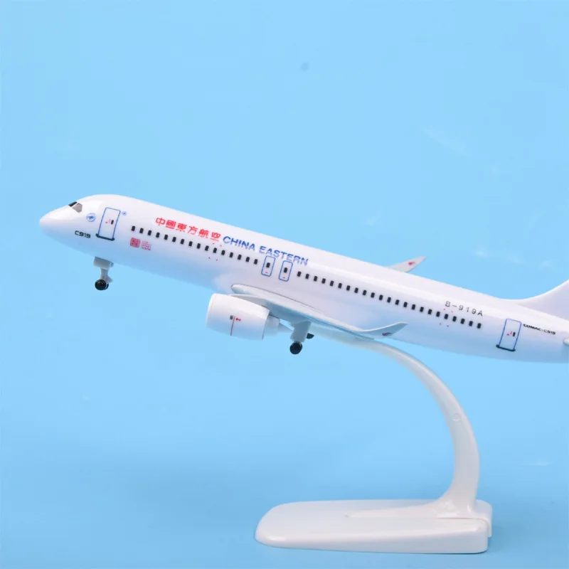 20cm china eastern Airlines C919 Scale Alloy Aircraft Model Plane with Landing Gear