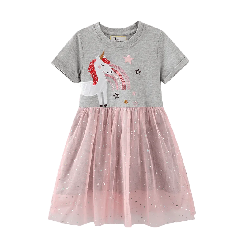 Trending 2022 Birthday Casual Style Full Sleeves Tulle Embroidered Mint Green Pretty Dresses For Girls