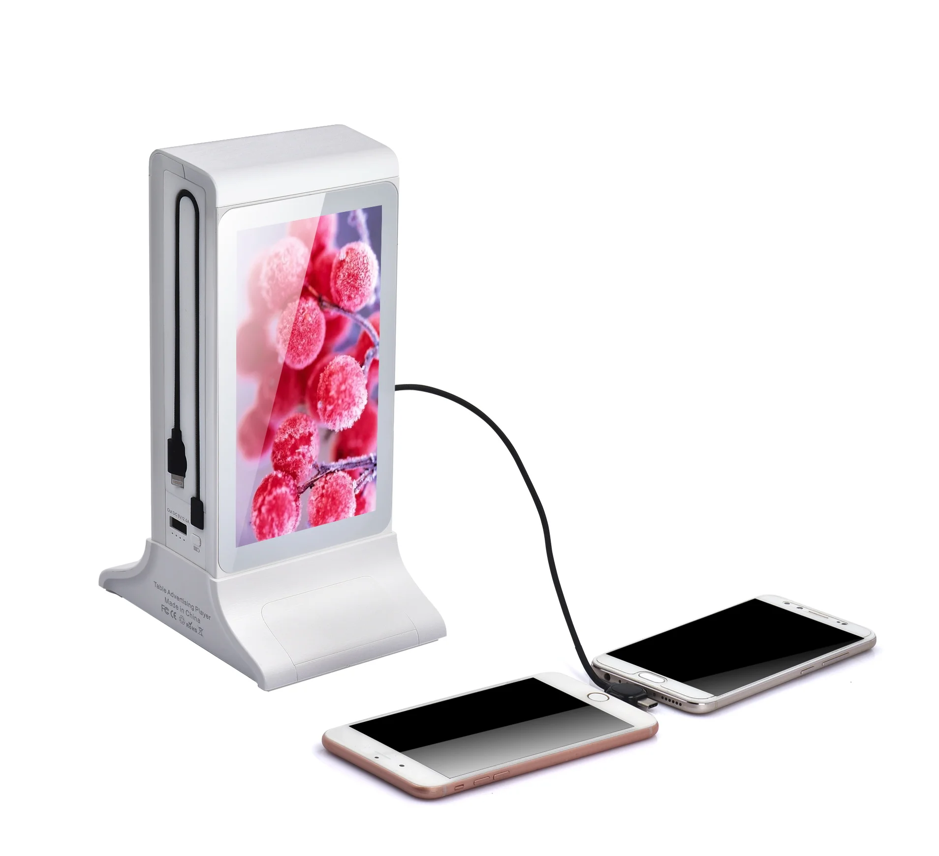 Patent restaurant menu power bank 20800mah with table menu display FYD-835S