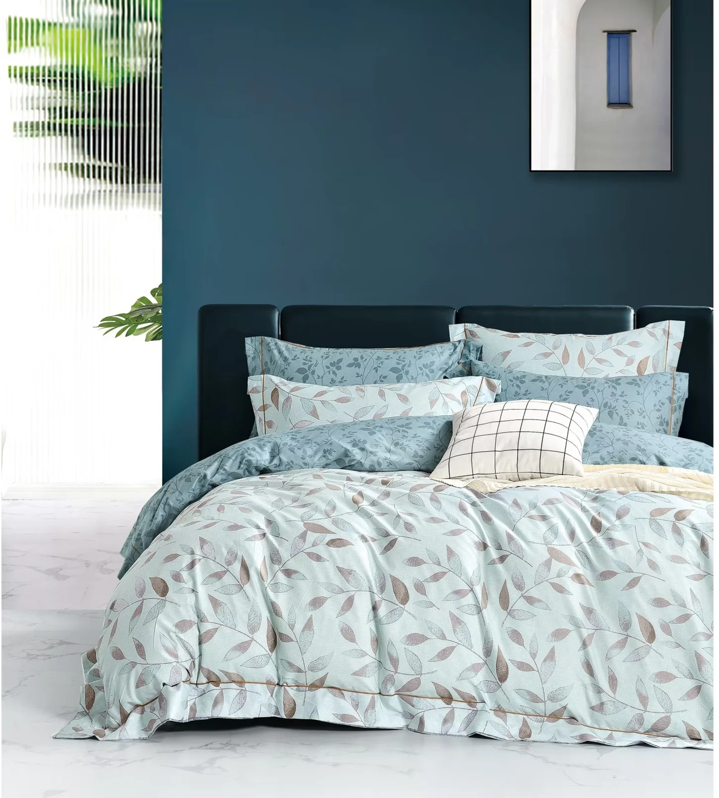 cotton printed customized size duvet cover bed sheet sets fitted sheet sets with pillow case shams