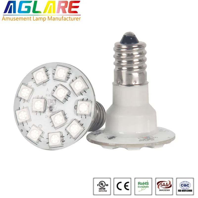  Aglare Высокое качество e14 24v rgb Авто запрограммированные Меняющие цвет лампы 5050 SMD изменение цвета Светодиодная