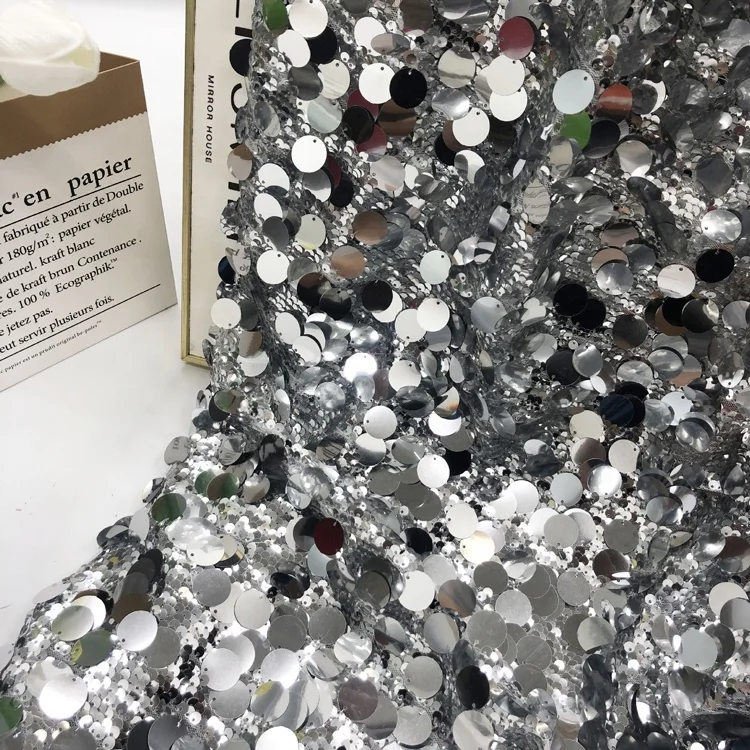 RTS Luxury 5+18mm Sequins Embroidery Fabric