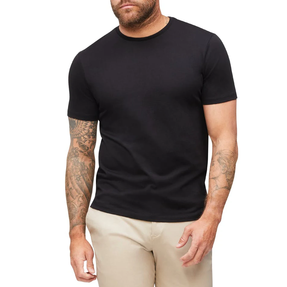 personnalised t-shirt uomo 240gsm short sleeve crew neck t shirt pima cotton tee-shirt t-shirt pour hommes