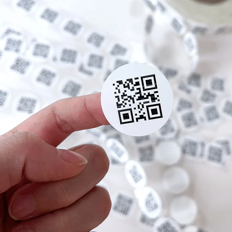Custom Printing Vinyl Writable White Cooper Paper Sticker Price Barcode Strong Adhesive Label Sticker ROll Manufactory
