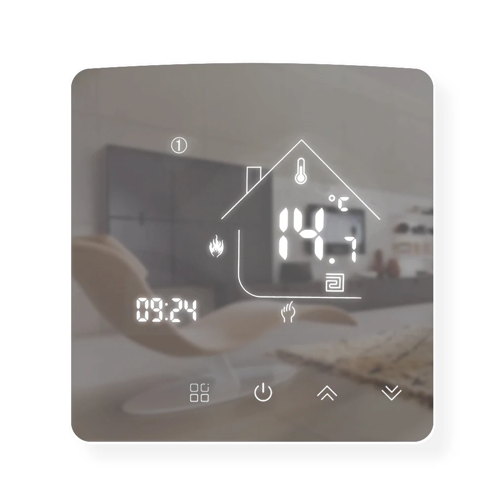 Smart Tuya WiFi Electric 16A Floor Heating Thermostat Temperature Controller with External Sensor Probe