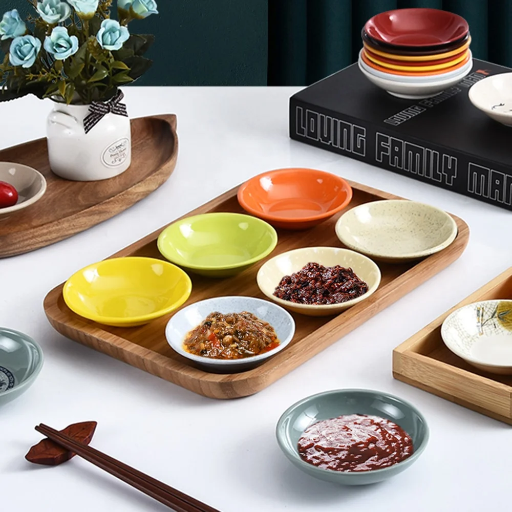 Wholesale Seasoning dipping dish white melamine Japanese sushi soy sauce dish