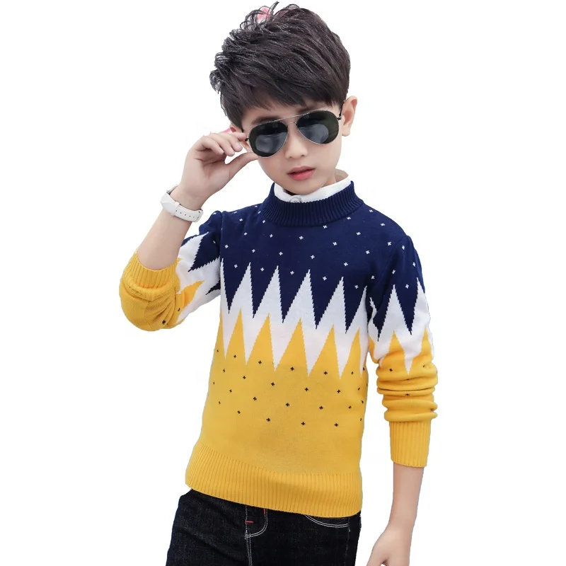 Китайская фабрика, лидер продаж, детские свитера, трикотажный пуловер с круглым вырезом для мальчиков