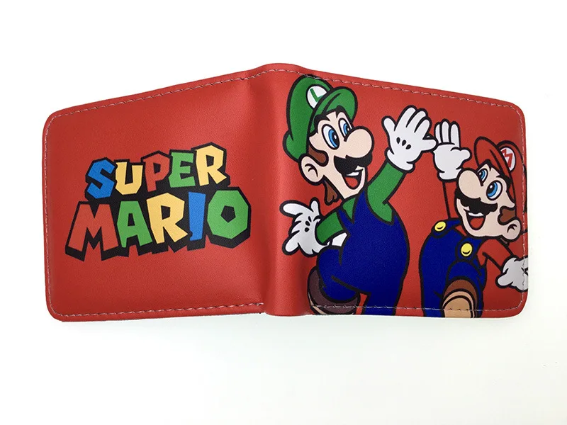 49 Design High Quality Mario Short regular bifold PU Wallet With Zipper for students