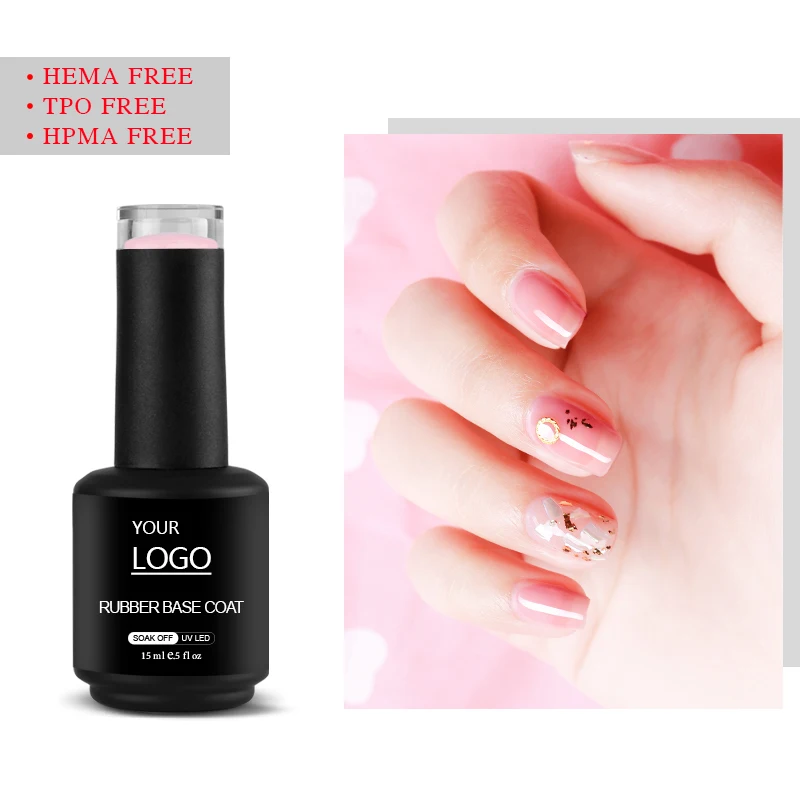 CCO factory brand 15ml salon professional nails gel  product private label rubber base gel