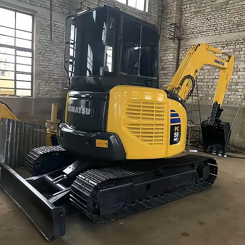 Japan Original Second-hand Komatsu Excavator PC55MR 5Ton Komatsu used crawler excavator with dozer blade