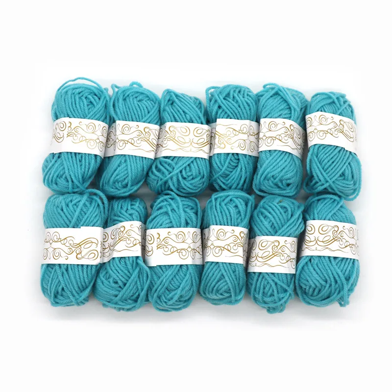 12 color DIY Creative handicraft Color wool for children Wool Yarn Hand Knitting Yarns 300g/piece