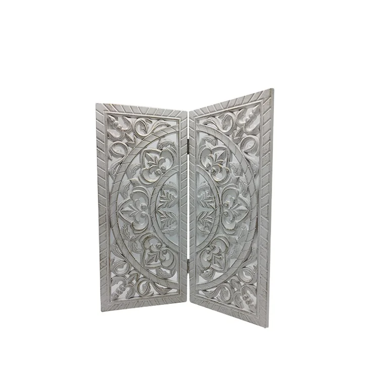 Home Decoration Room Divider Screen Wood Panel Dividers 2 Panel Hand Carved Screen Wooden Modern Interior Decoration Customized