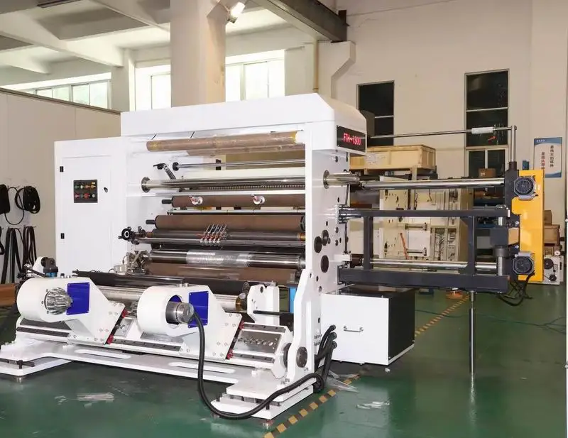 HONGSHENG Automatic Sliting Machine for shrinkable PVC, PET, BOPP paper roll cutting machine