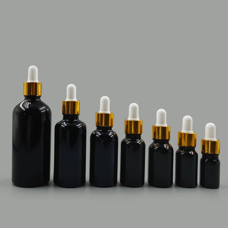 Gold Color 18/410 Din 18 Glass Dropper Pipette PP Aluminium Material for Bottles Packaging Tubes Cans Caps for Cosmetic Oil