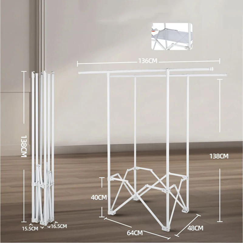 Stand Hanger Foldable Laundry Rack Clothes  Quilt Drying Airer Dryer Rack