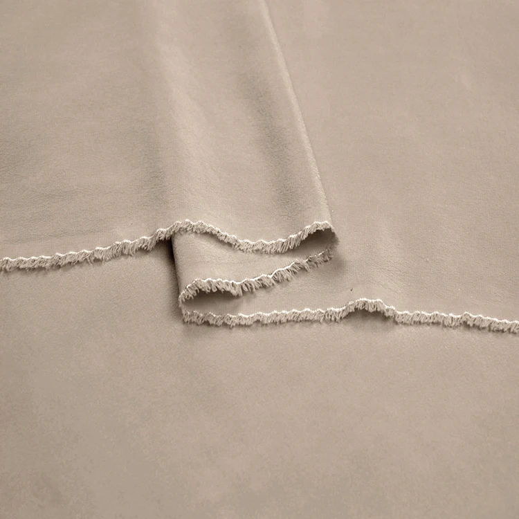 Mulberry organic silk fabric in solid colors 16mm silk crepe de chine 114cm width No.15 camel color sell by the yard