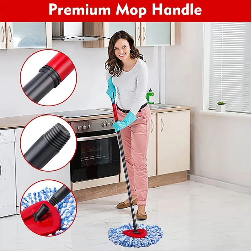 Premium Durable Floor Cleaning Mop Replacement Suitable for O-cedar/Vileda Rotary Mop Rod