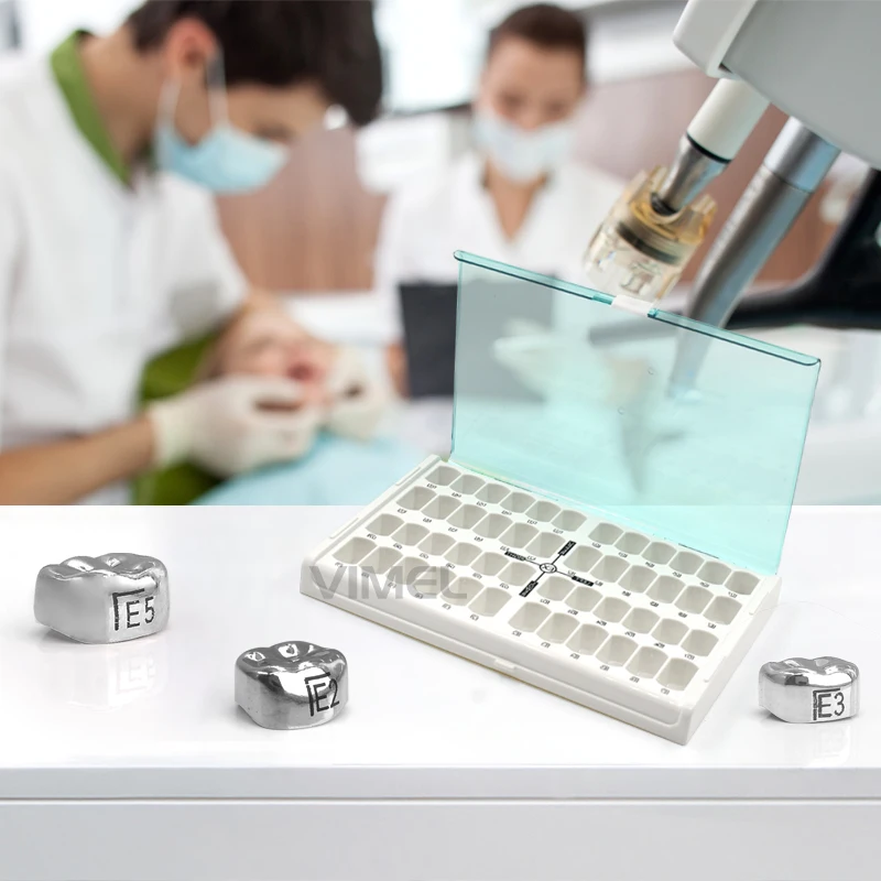 48 шт./коробка Детские Зубные коронки из нержавеющей стали