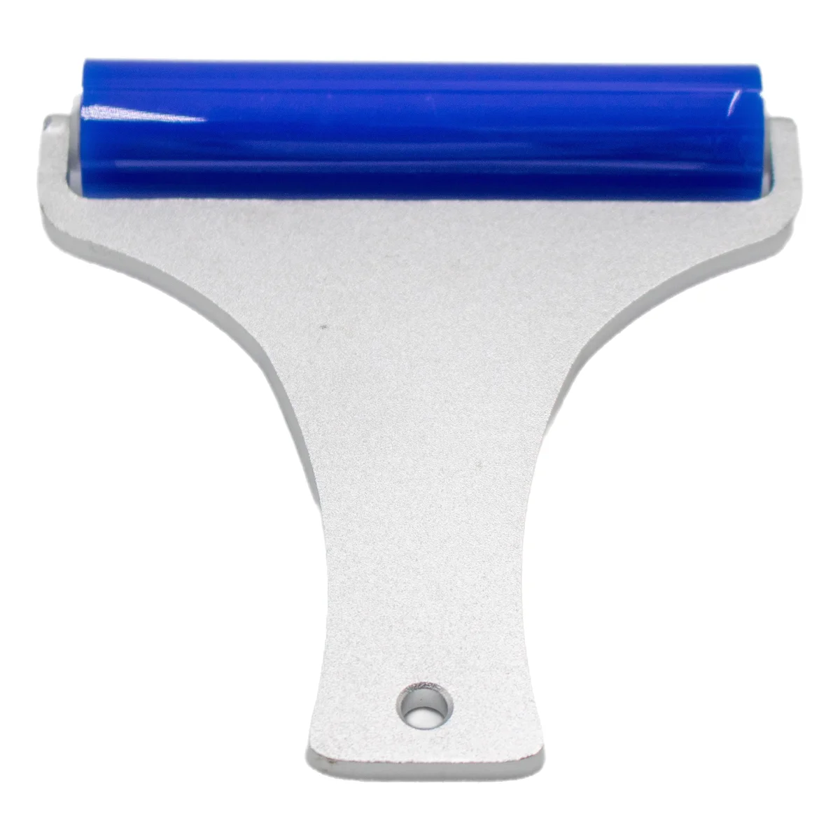 Blue Durable Silicone Sticky Roller with Aluminum Sheet Holder - Safe Anti-Static Dust Removal Manual Cleaner Tool