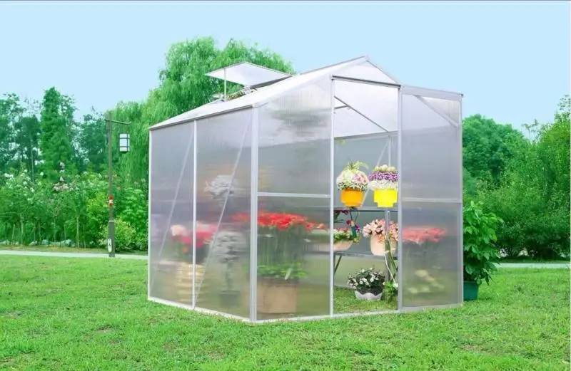 Aluminum Frame PC home vegetable greenhouse for sale