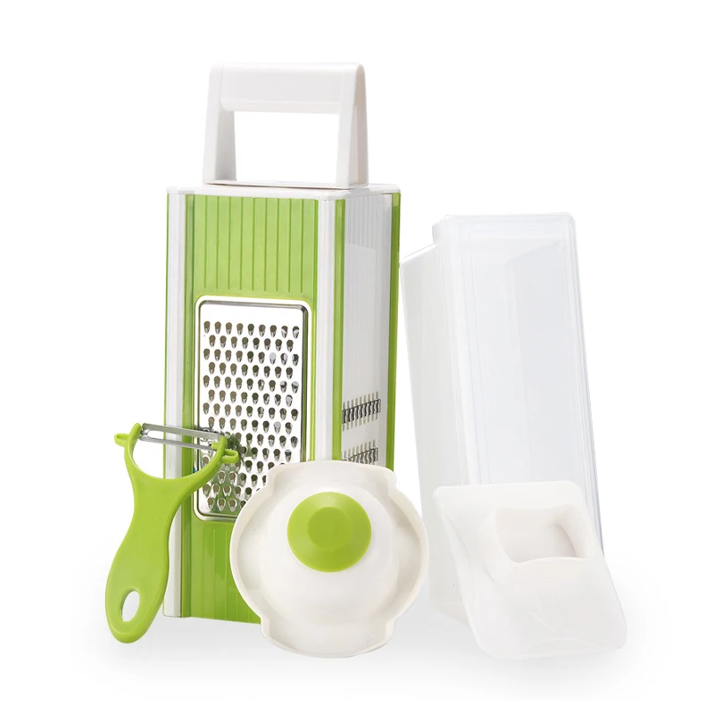 4 in 1 Multifunction Mandoline Vegetable Manual Slicer and Dicer Potato Carrot Vegetable Cutter Grater with Peeler