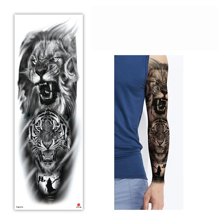 New Design Large Size Full Arm Temporary Permanent Tattoo Sticker For Man Sleeve Tattoos
