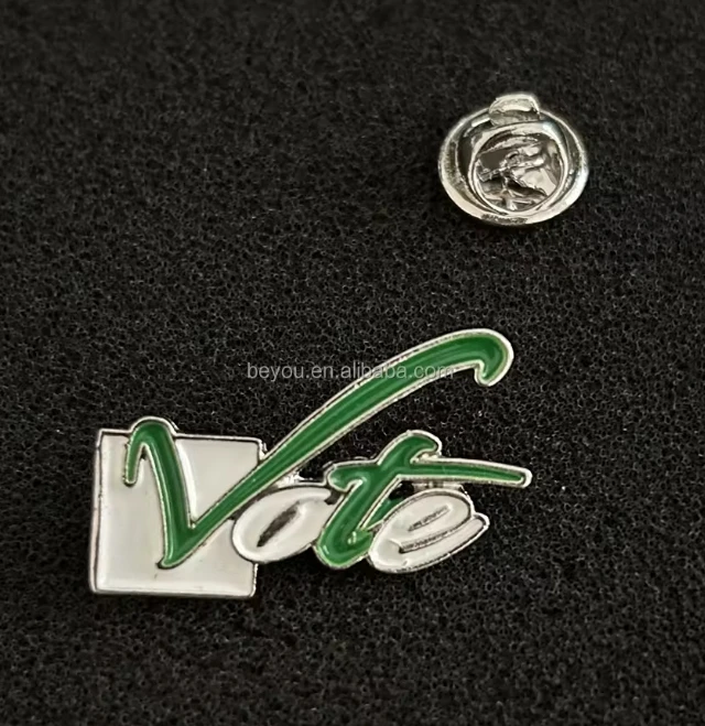 Fraternity Different Sorority Organizations Red White Gold Pink and Green Sorority Vote Brooch Pins Gift Enamel VOTE Lapel Pin