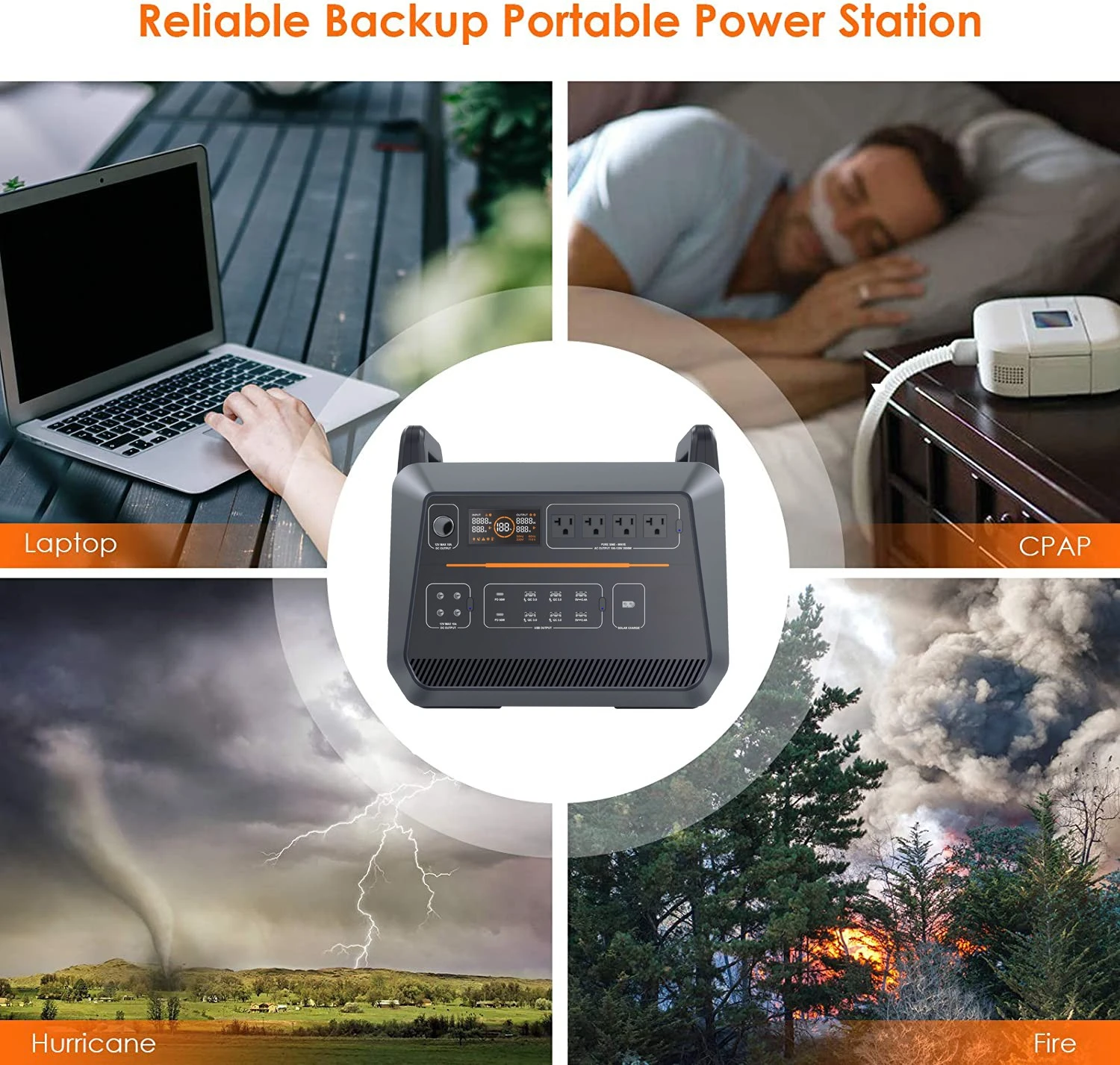 UPS 2000W AC/DC Solar System Panels110V/220V Generators lifepo4 Cell Bank 1000w 5000w Portable Power Station