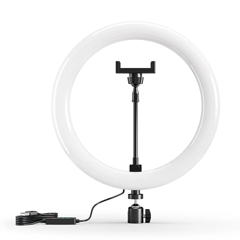 Table Top Dimmable Remote Controlled Photographic Lighting 10 Inch LED Ring Light For Live Broadcast