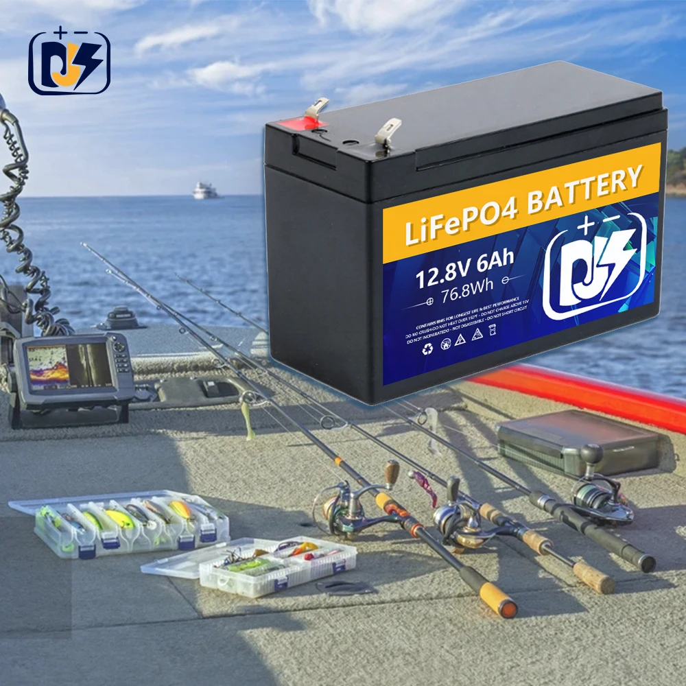 12V 6Ah 76.8Wh LiFePO4  Rechargeable Lithium Battery Pack 2000+ Charge Cycles Perfect for Projects,remote Solar Lighting