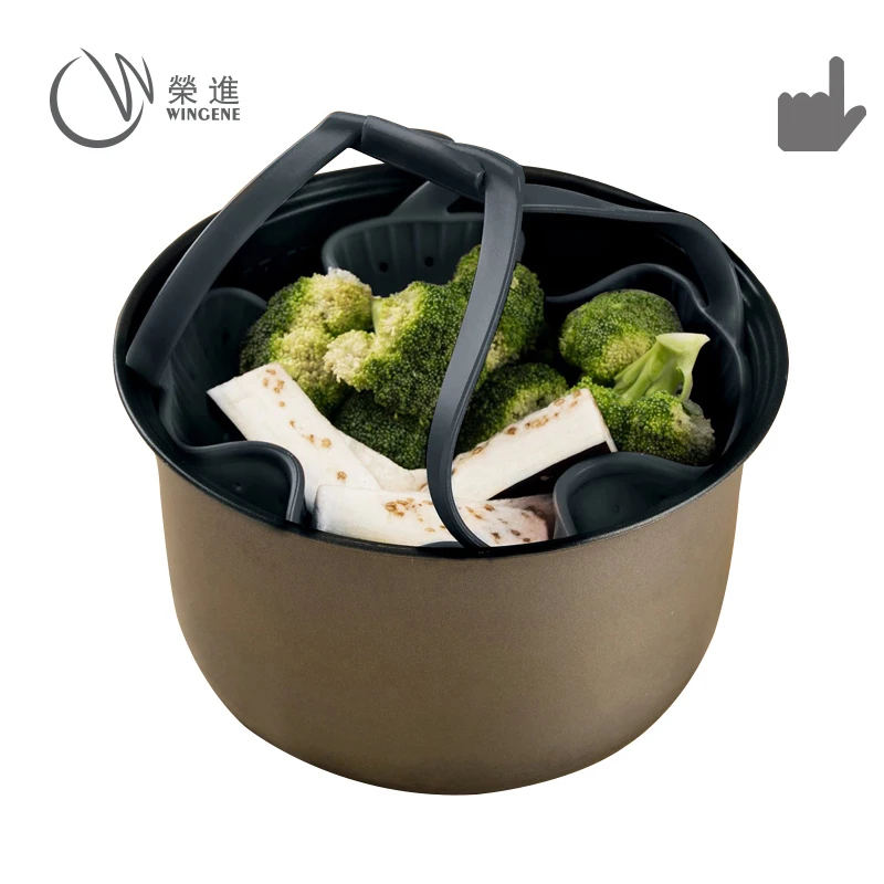 Silicone Steamer Basket/Factory Food Grade Silicone Kitchen Steamer Vegetable Steamer