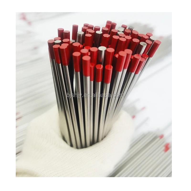 Manufacturer Argon Arc Tig Welding Tungsten Electrode 6.35mm rare Earth Wt20 Red Tip Price