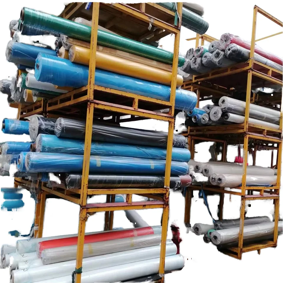 100% Polyester Tarpaulin Fabric Coated Mesh Cover Woven Plain Craft Paper PVC China Other Fabric  stocklots