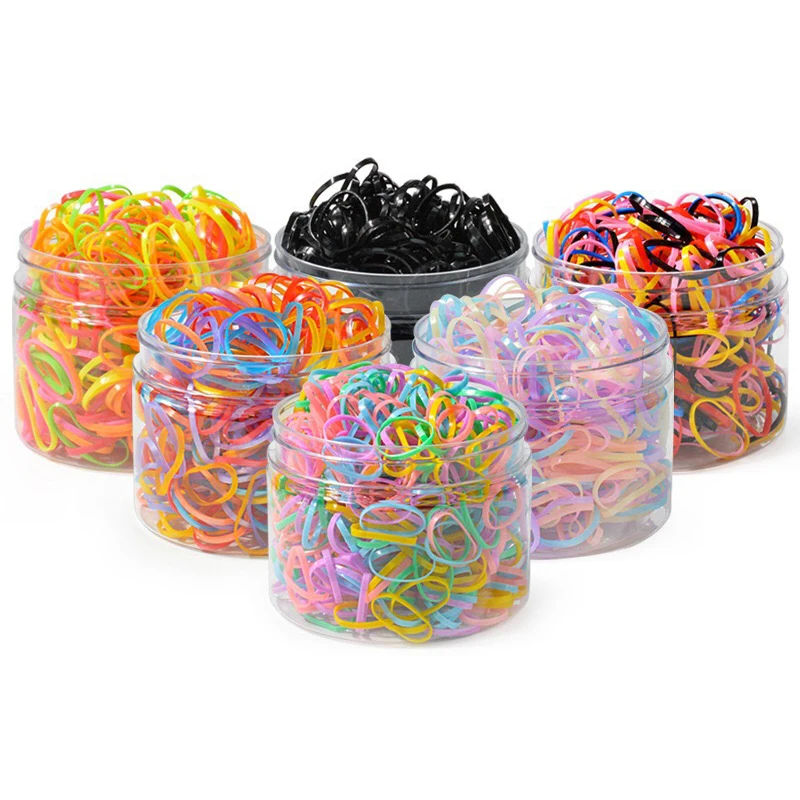 Детские резинки для волос для детей для малышей; Одежда для младенцев; Детская для защиты от солнца, небольшом волосяным Шарм резинки 500 шт