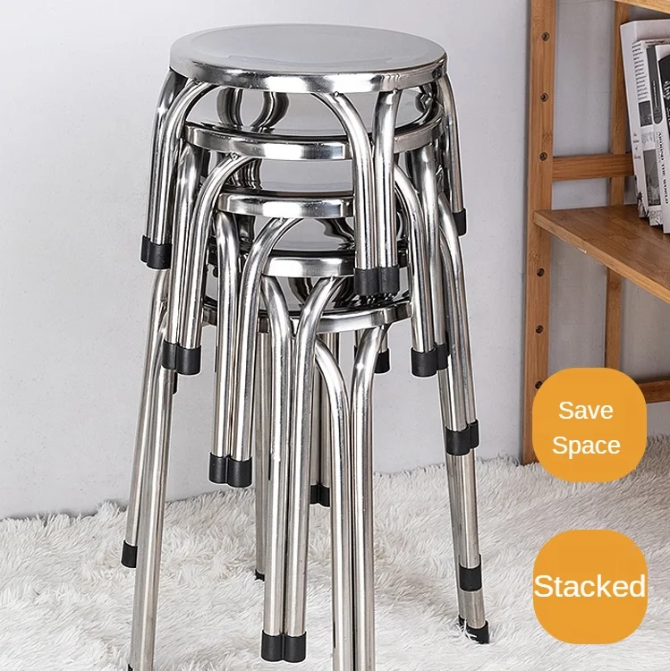 
Thickened and durable stainless steel Round dinner chair 