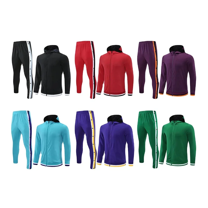 Custom Your Logo Soccer Suit Plus Size Polyester Mens Football Tracksuit football Jacket Training Wear