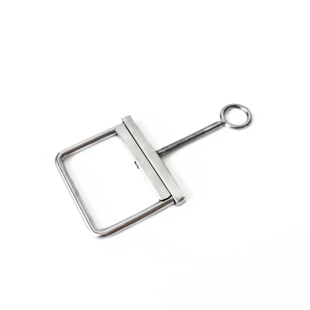 304 Stainless Steel Men Slave Scrotum Bondage Squeeze Device Metal Sex Toys Scrotum Clamp