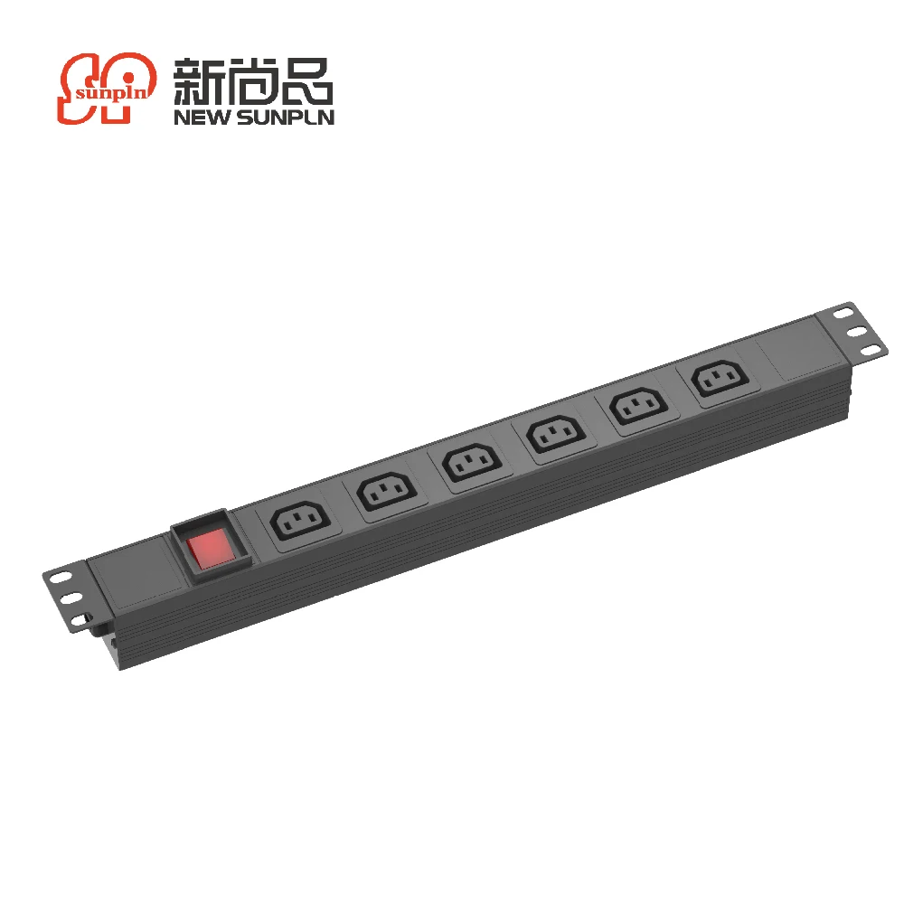 quality guarantee C14 power strip 6 ports control panel PUD for dc high power 240V 30A 50A extension sockets