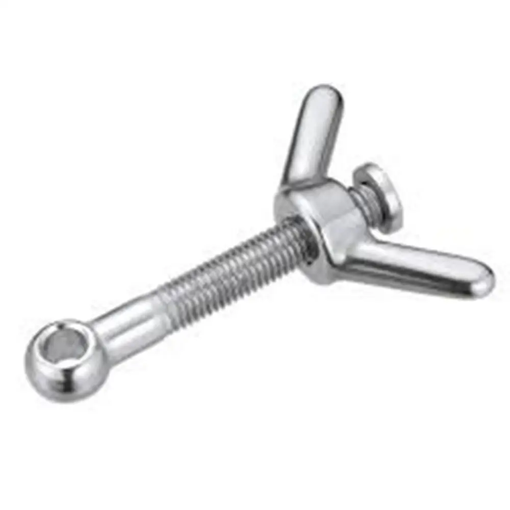 Custom wholesale Stainless Steel Type Non-Welded Routing Eye Bolt Wing bolt Nut Butterfly Bolt nut Material Steel, Zinc Plated