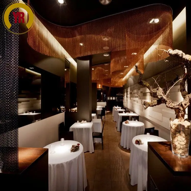 aluminum chain fly curtain for ceiling space divider