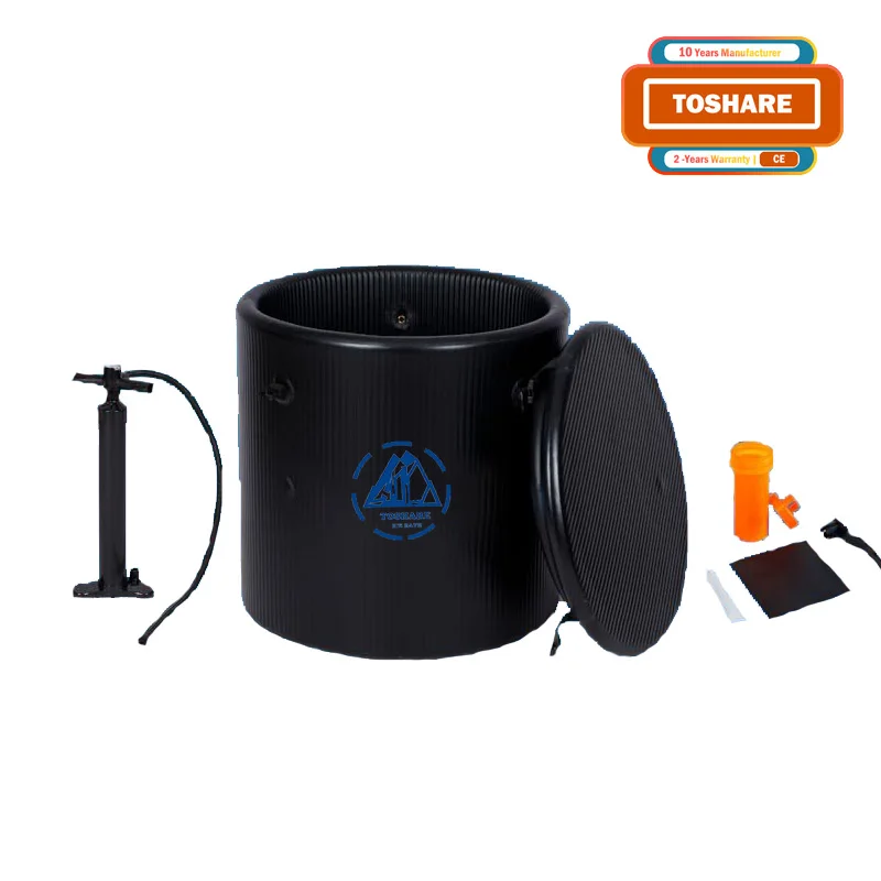 TOSHARE 2024 Custom Outdoor Black Acrylic Ice Bath Tub With Cooling System