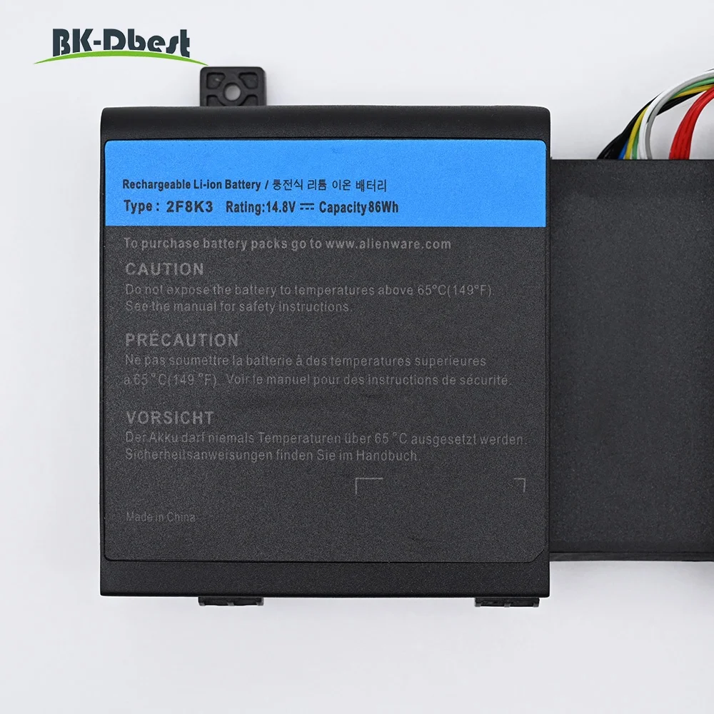 BK-Dbest 2F8K3 Battery [14.8V / 86Wh], AYIPE High-Performance Replacement Laptop Battery for DELL Alienware 17 18 18x M17X R5 M1