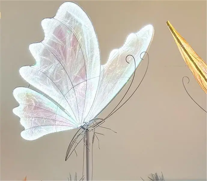 Свадебные украшения 2024 крылья сценические огни подвесные светящаяся бабочка светодиодная подставка для свадебного